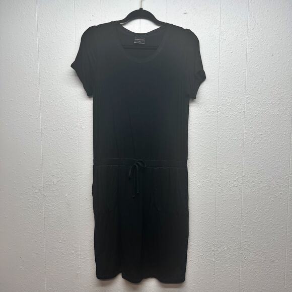 32 Degrees Cool Athleisure Black Dress Womens Medium Stretch Side Pockets Lined - Picture 1 of 14
